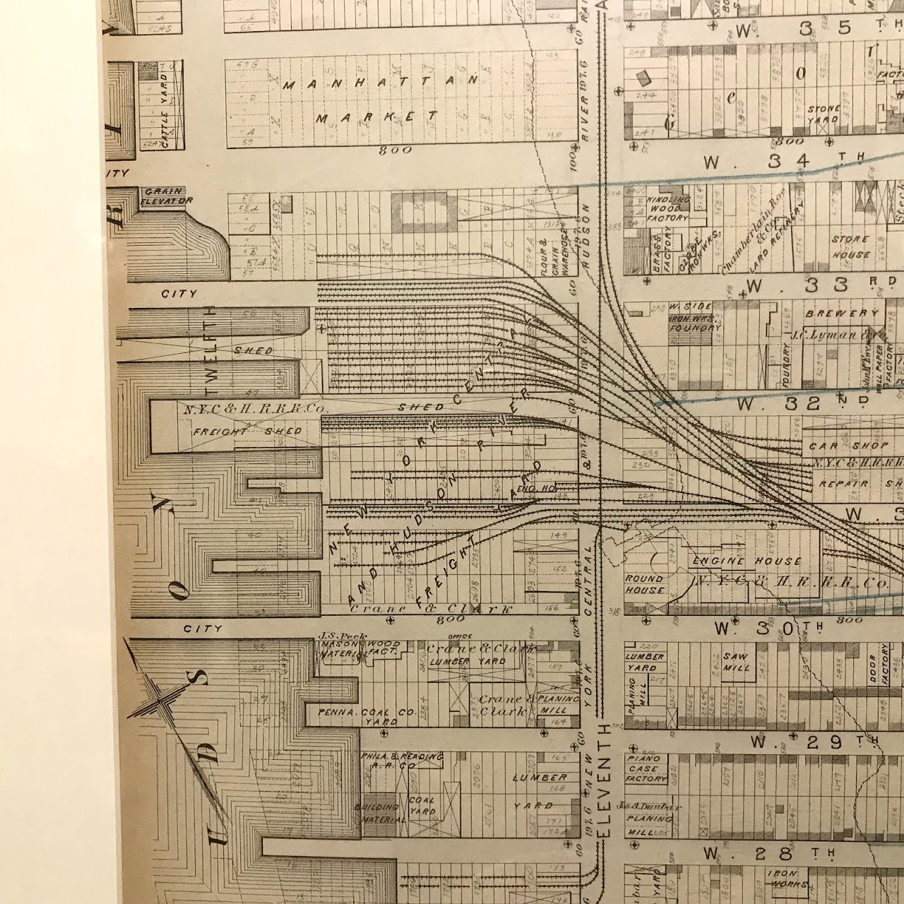 G.W. Bromley Antique New York City Part of Ward 20 Map