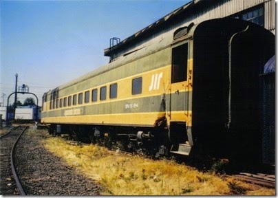 19 Spokane, Portland & Seattle Coach #1124 at the Brooklyn Roundhouse in Portland, Oregon on August 25, 2002