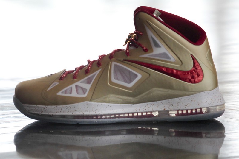 Nike LeBron X Championship Gold Swoosh Alternate Version | NIKE LEBRON - LeBron James Shoes