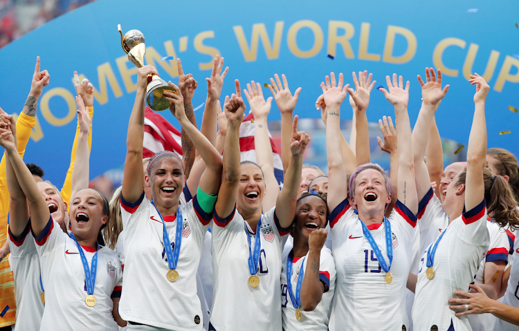 U.S celebrate after winning the women's World Cup