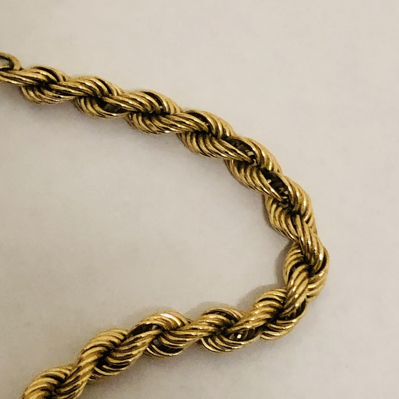 14K Gold Rope Bracelet