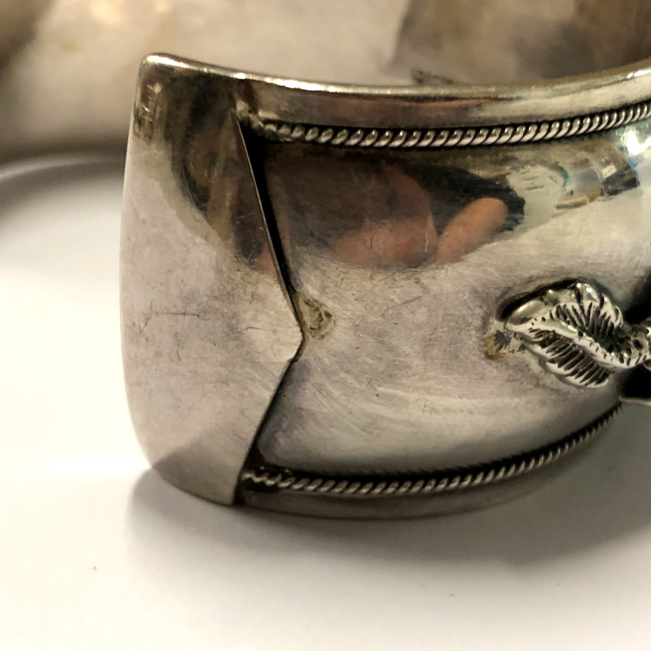 Sterling Silver and Onyx Cuff