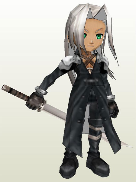 Origami + Papercraft Final Fantasy! Chibi%252Bsephiroth%252Bpaper%252Bmodel