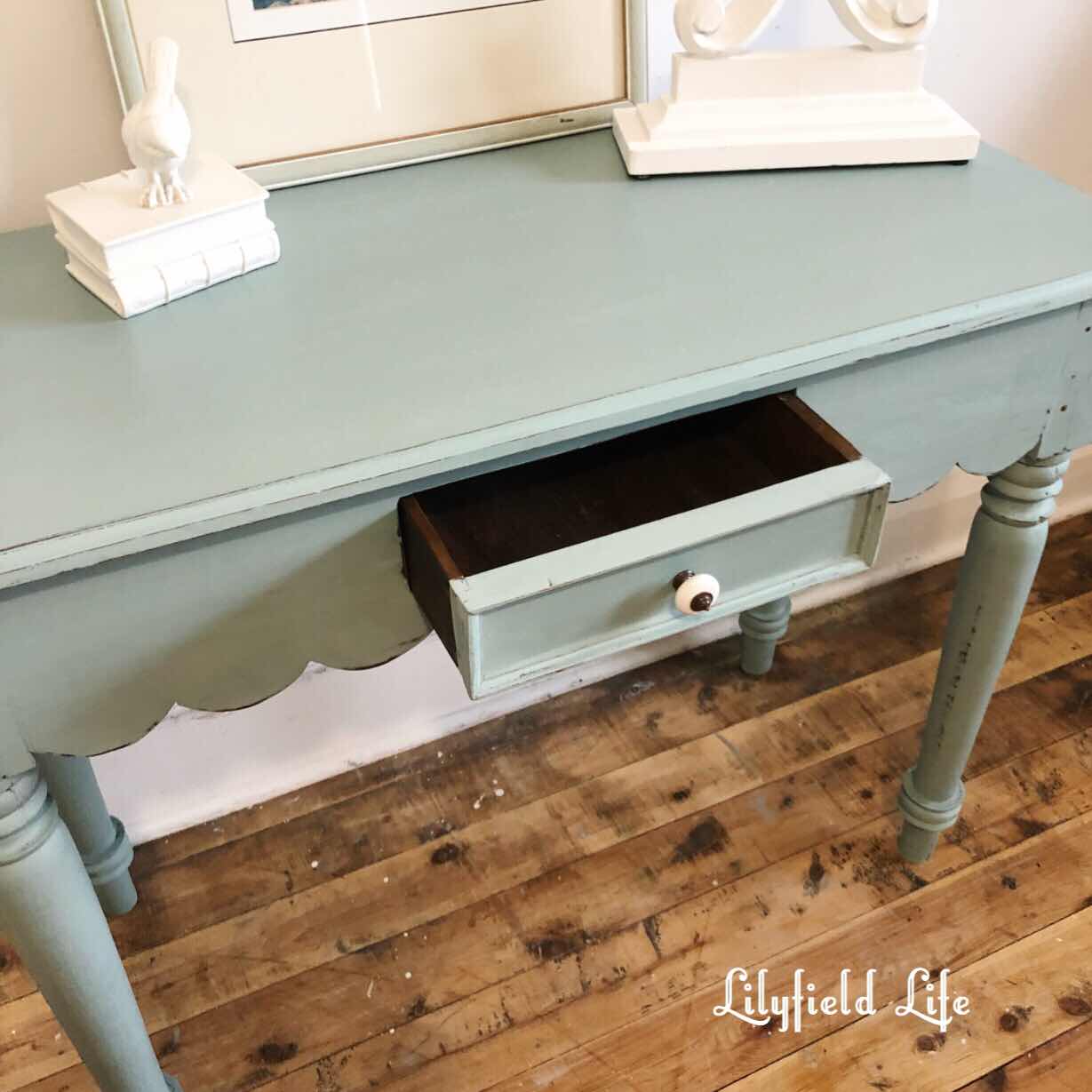 duck egg blue console table Lilyfield life