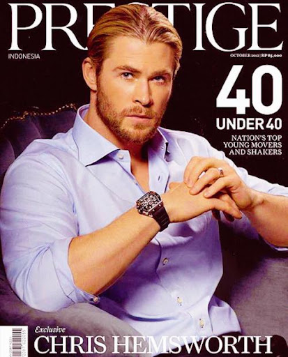 Oh, he also scored the cover of Prestige Indonesia.  Because... why not?