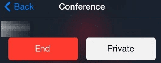 Botón privado en Conferencia