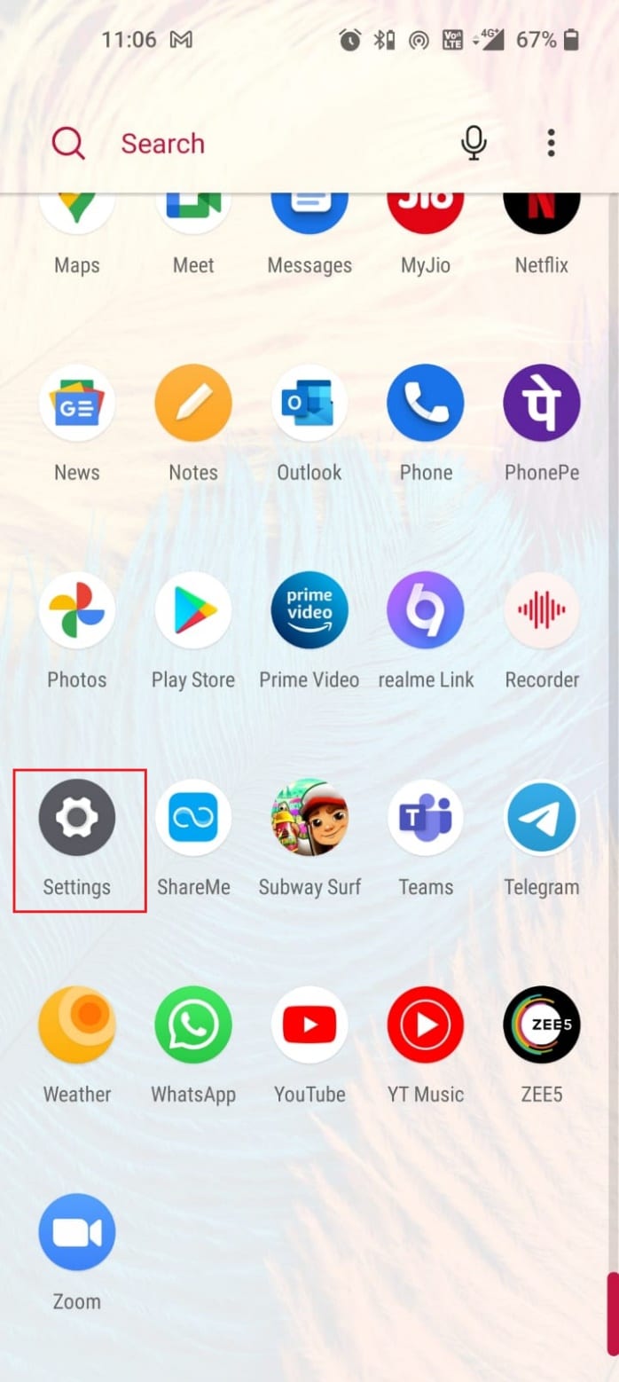 En primer lugar, toque el icono de Configuración en la pantalla de inicio.  Cómo aprovisionar una tarjeta SIM