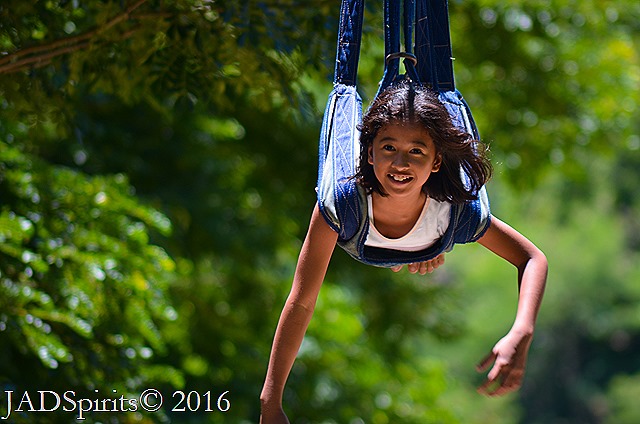 Our daughter, Daniz, all smile while enjoying the zipline at ‌Minalungao National Park