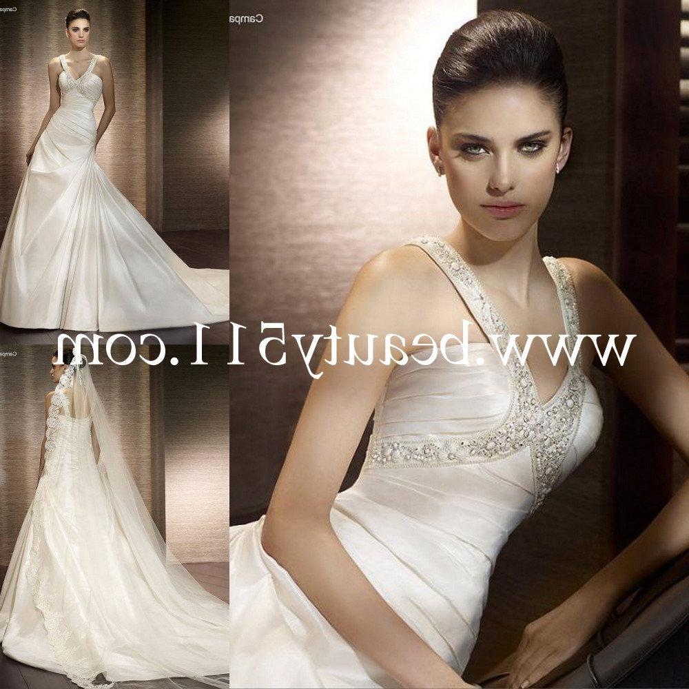 2010 fall gorgeous beaded strap wedding dress bridal gown WDAH0460