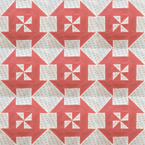 Block 5: Disappearing pinwheel sampler quilt