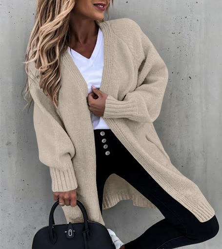 Title 6, Knitted Sweater Women Cardigan Lazy Wind Loose ...