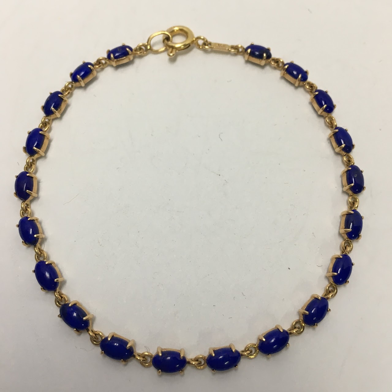 14 K Gold & Lapis Bracelet