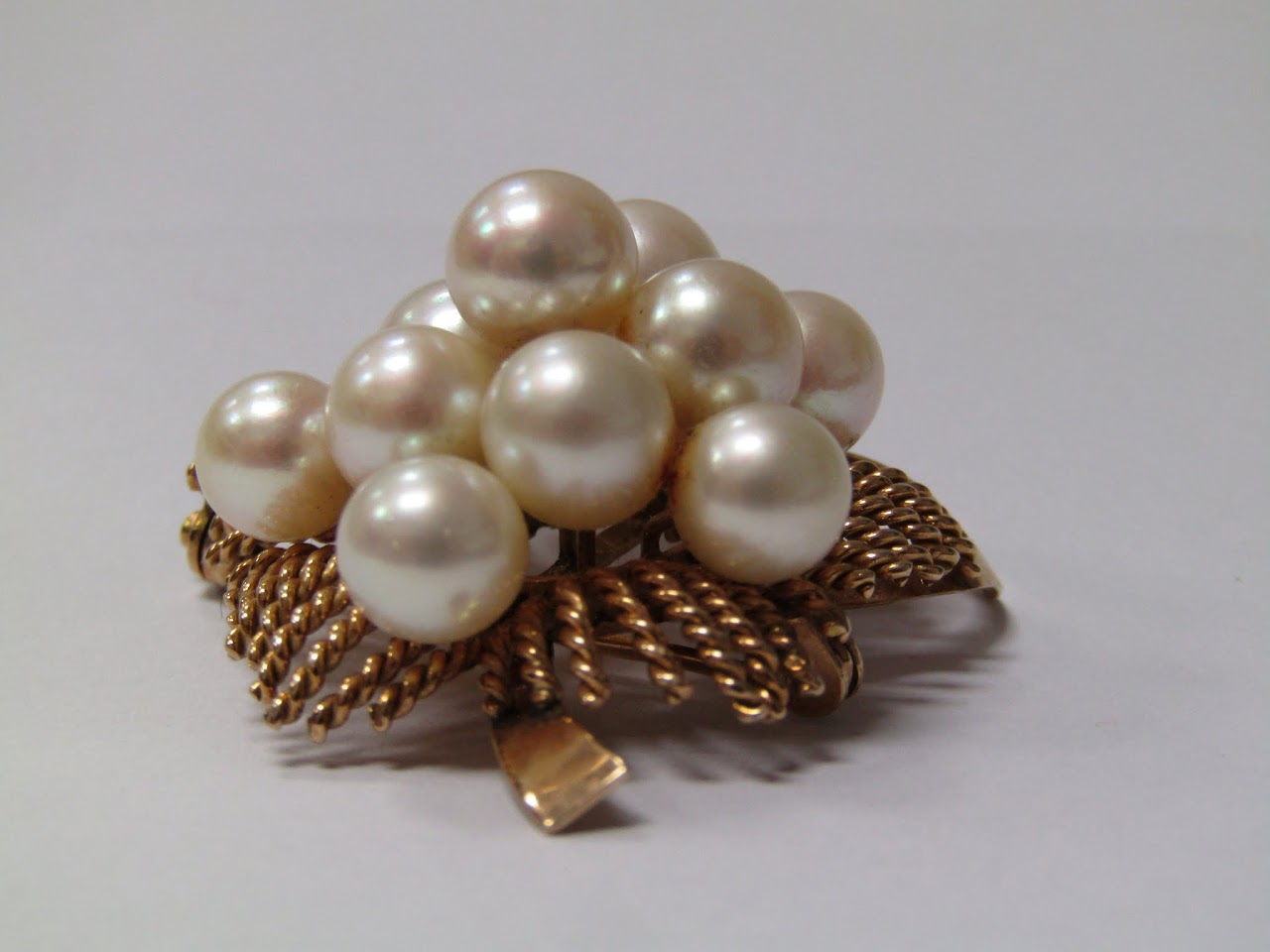 14 K Gold & Pearl Brooch