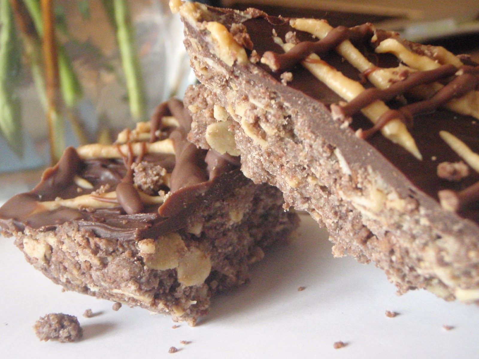Once Upon A Plate... NoBake Chocolate Peanut Butter Oat Bars