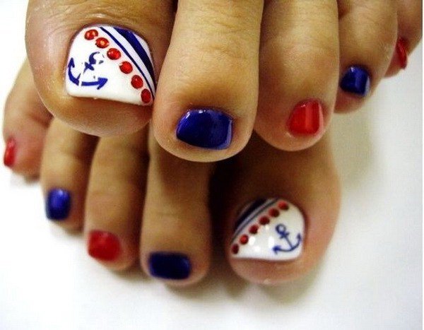 Multi-toned toe nail designs - wide 9