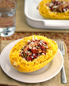 Stuffed spaghetti squash