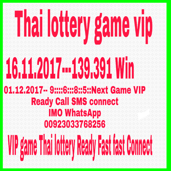 Thai Lotto Sixline Chart Clue