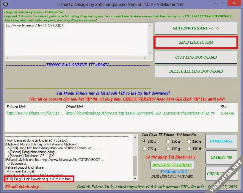 [NEW VERSION] Tool Getlink FshareD Version 1.0.9 Design by anhchangxuixeo