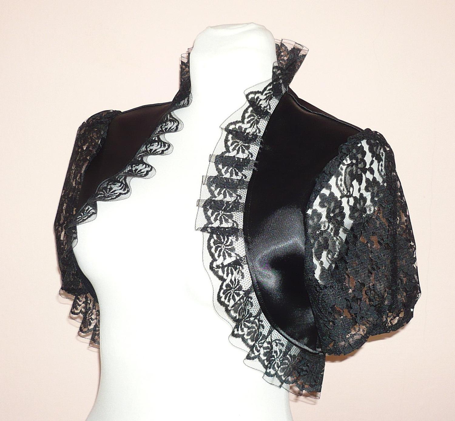 Gothic Satin Cape with Pleated