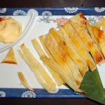 grilled stingray with Japanese mayonaise, my absolute favorite in Tokyo, Japan 