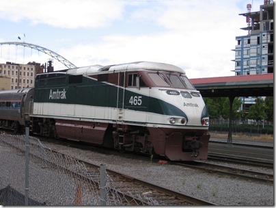 IMG_8490 Amtrak F59PHI #465 at Union Station in Portland, Oregon on August 19, 2007