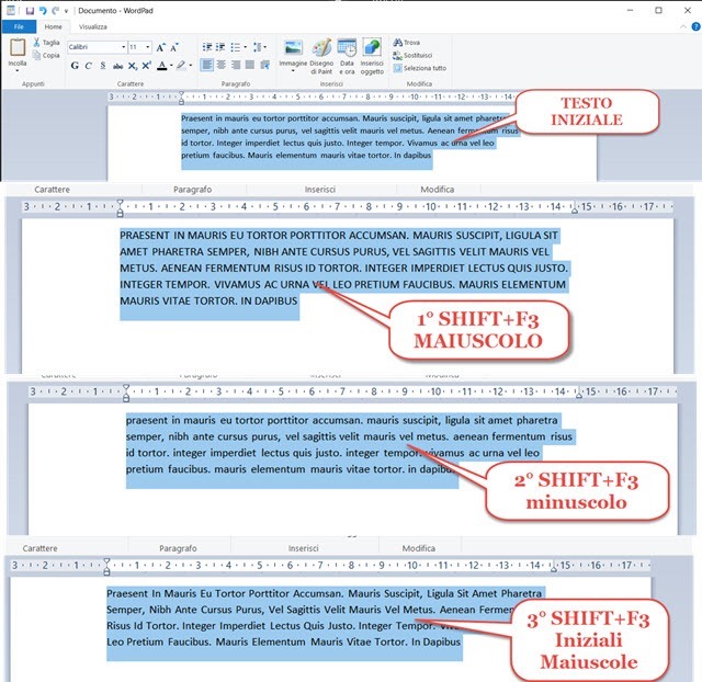 wordpad-maiuscolo-minuscolo