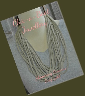 Shimering Strands Greygold necklace