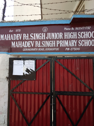 Mahadev Pd. Singh Junior High School, Near Gorakhnath Over Bridge, Gorakhnath Road, Gorakhpur, Uttar Pradesh 273015, India, Preparatory_School, state UP