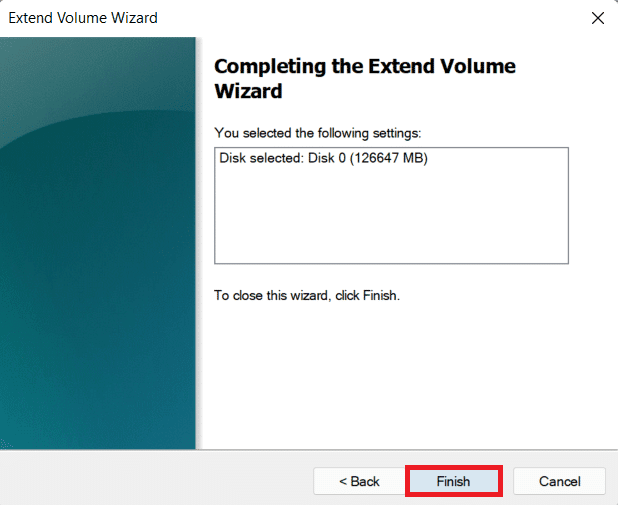 Volumewizard uitbreiden.  Hoe harde schijf te partitioneren in Windows 11