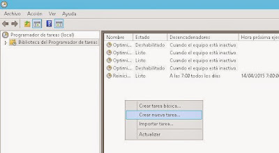 Agregar tarea programada para reiniciar equipo Windows Server 2012 de forma automática todos los días