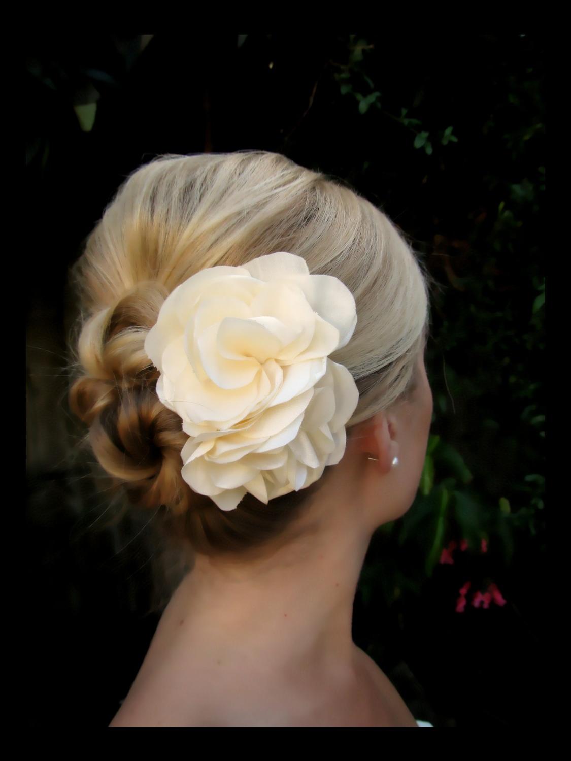 dupion bridal hair flowers