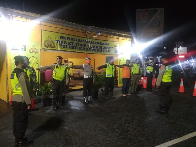 Giat malam PAM lebaran di Pos PAM Terminal Karangpandan, OPS Ketupat Candi 2020 POLRES Karanganyar