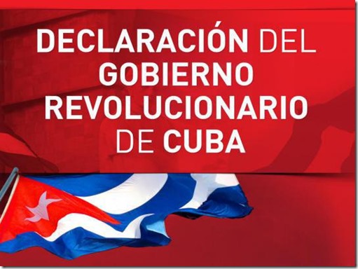 Declaración del gobierno revolucionario