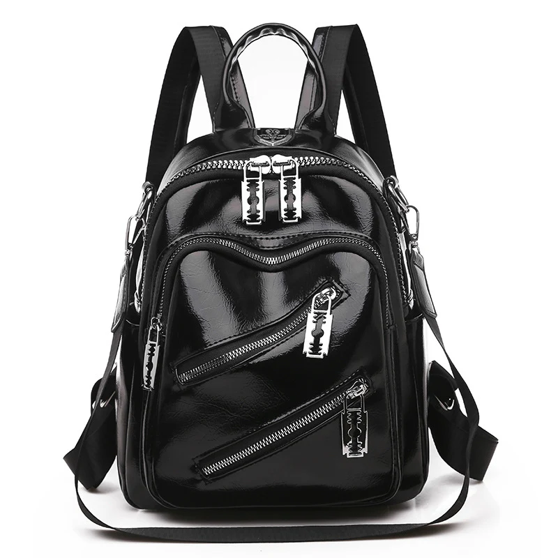 Damen Multifunktionale Messenger Bag Weiches Leder Leichte Wasserdichte Große Kapazität Rucksack Vielseitig für Alltag und Reisen