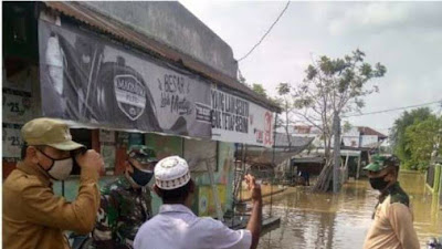 Dandim 0102/Pidie Tinjau Lokasi Banjir Di Beberapa Desa Di Kecamatan Pidie