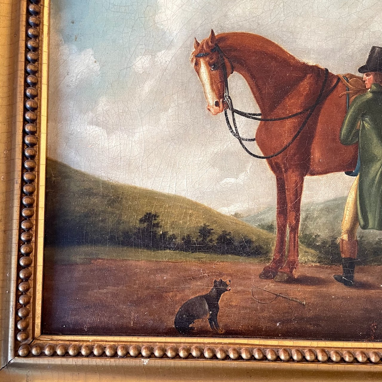 Antique 'Preparing To Mount' Oil Painting in the Manner of Francis Sartorius