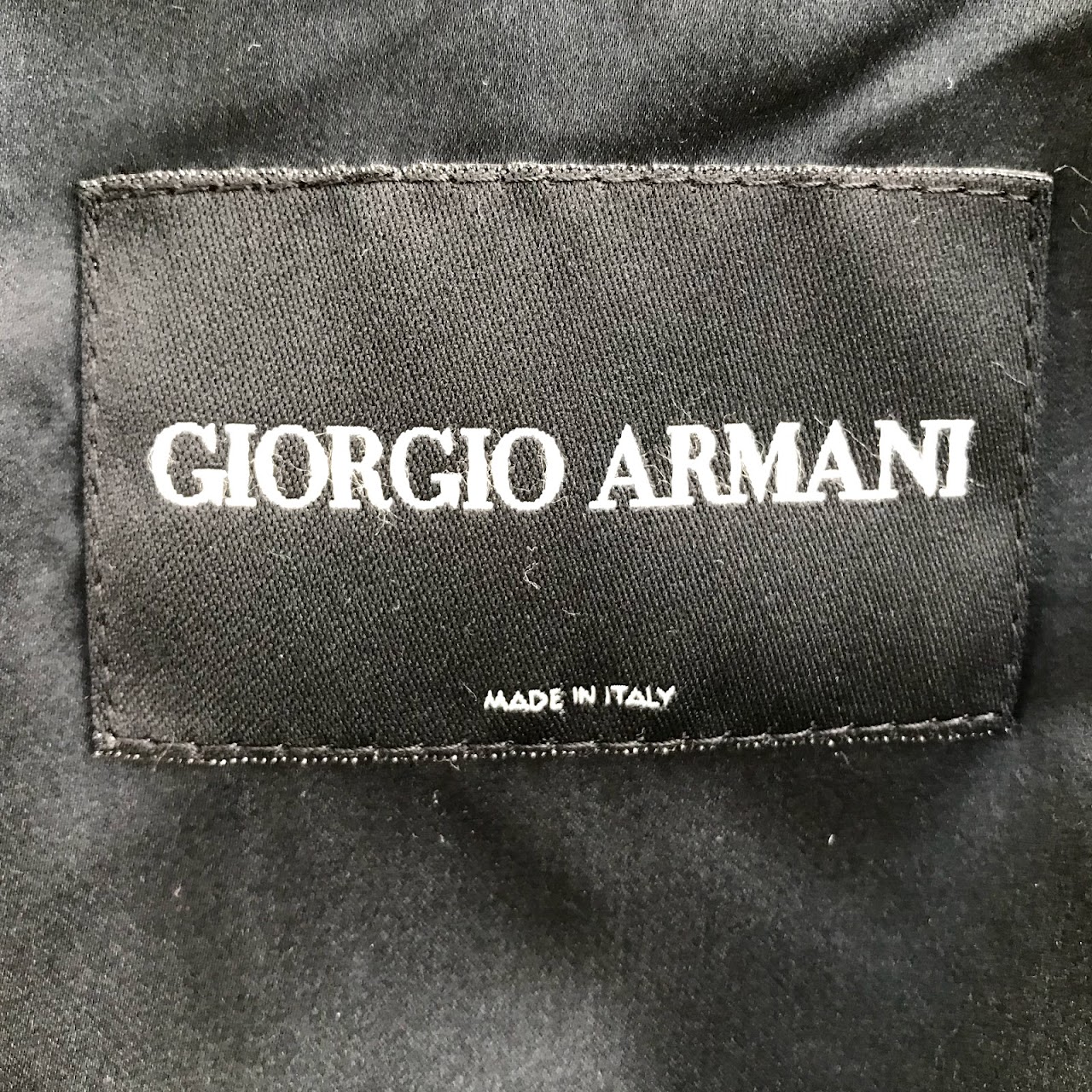 Giorgio Armani Black Velvet Coat