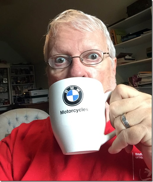 red shirt bmw mug