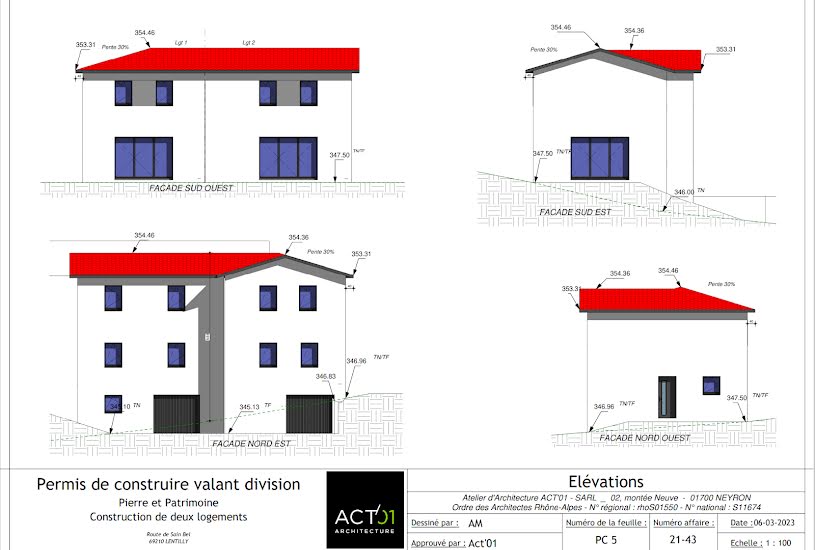  Vente Terrain à bâtir - 563m² à Dardilly (69570) 