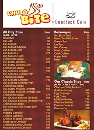 Chota Bite by Cafe Goodluck menu 3