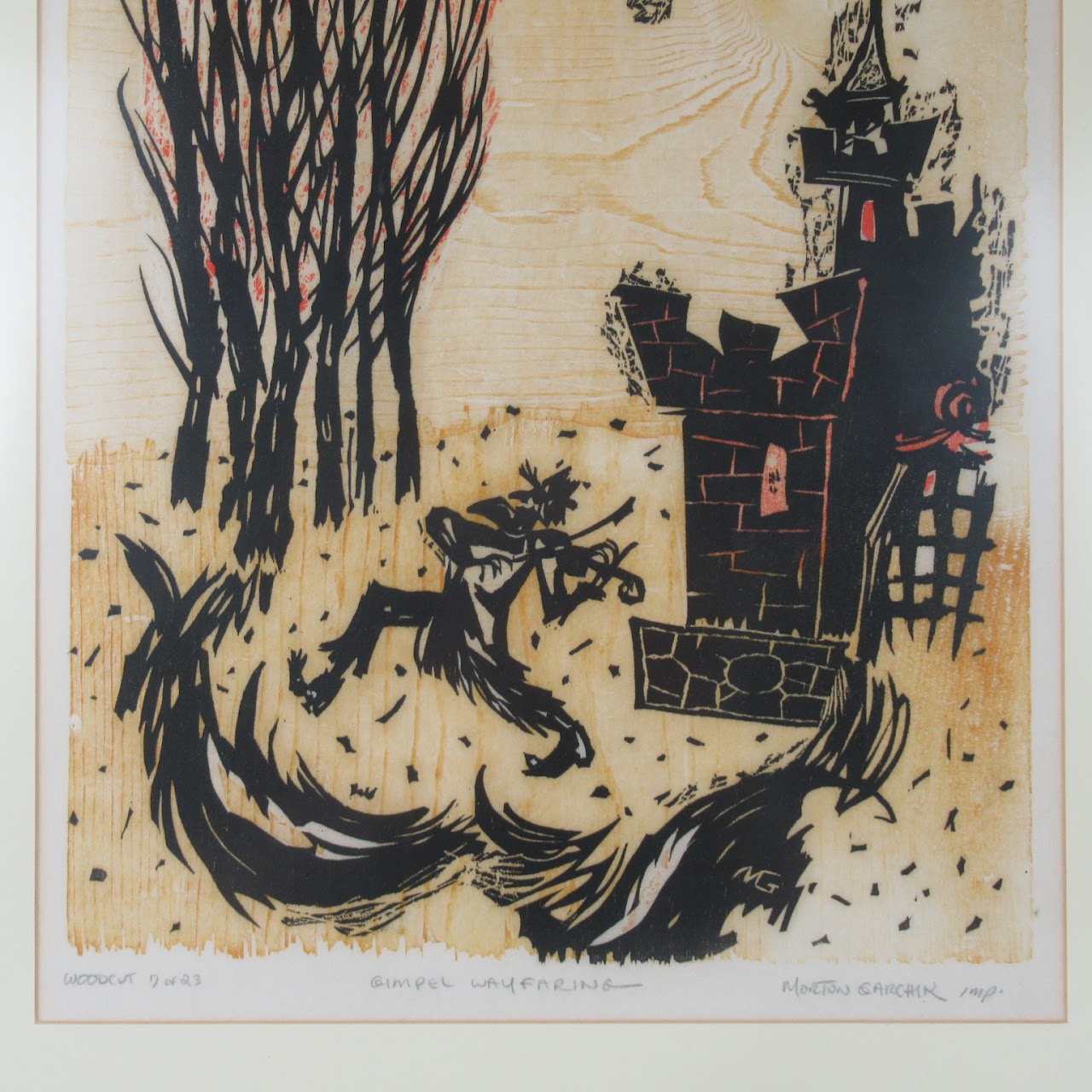 Morton Garchick Signed Woodcut