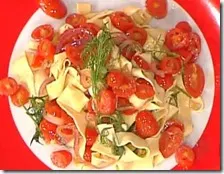 Tagliatelle con pomodorini al profumo di finocchietto