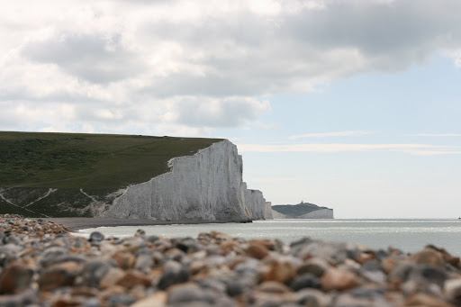 0906 007 Seaford to Eastbourne, England The Sisters from the beach