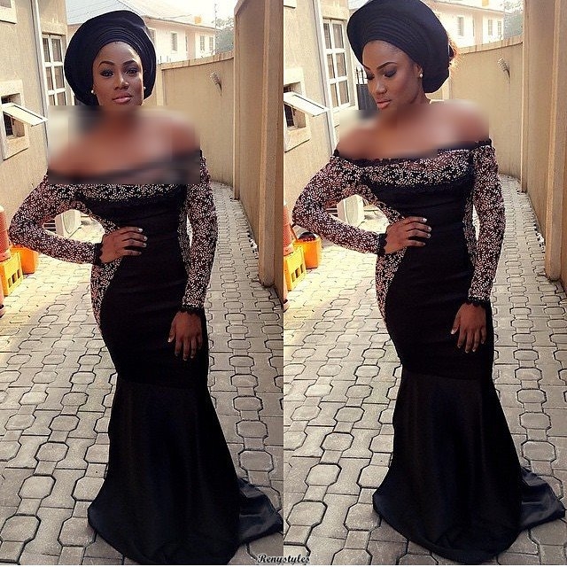 Black Aso Ebi Styles for Wedding Guests - Reny styles