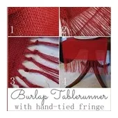 CONFESSIONS OF A PLATE ADDICT Hand-tied Burlap Tablerunner Tutorial2a