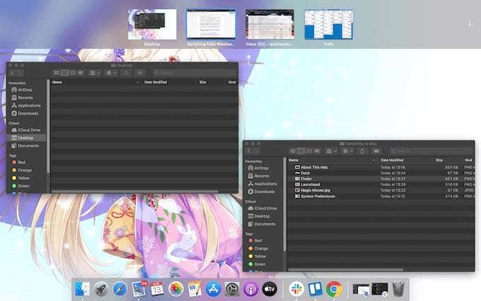 Scherm virtuele Mac-desktops