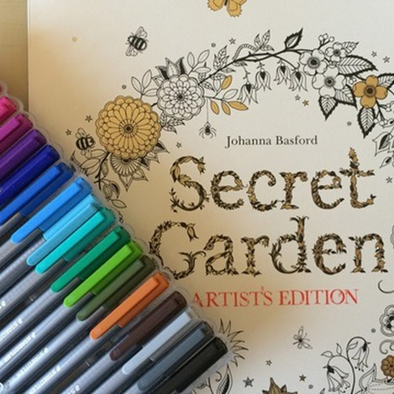 From Johanna Basford's The Secret Garden, using Tanmit gel pens