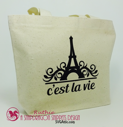 EIFFEL TOWER C’EST LA VIE VINYL STENCIL, SnapDragon Snippets, Ruthie Lopez, My Hobby My Art