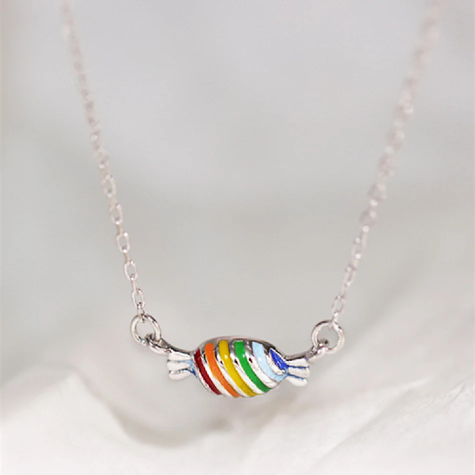 Zoete Regenboog Snoepjes Ketting Een kleurrijk en speels mode-sieraad voor dames en meisjes Het perfecte cadeau