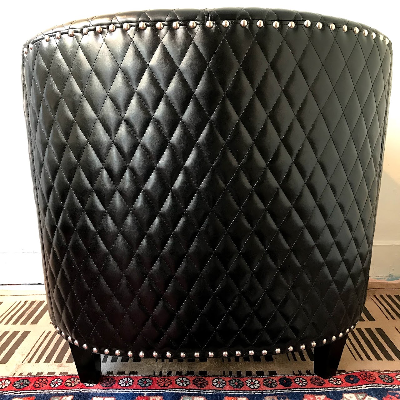 Quilted Barrel-Back Armchair